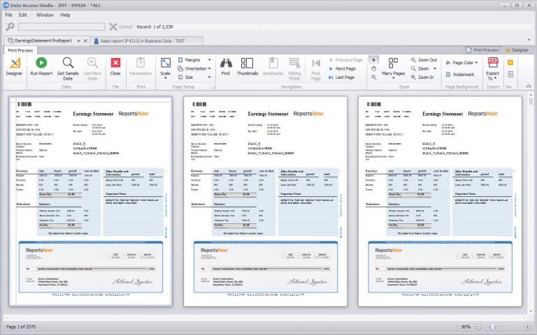 ProReports - Earnings Statement